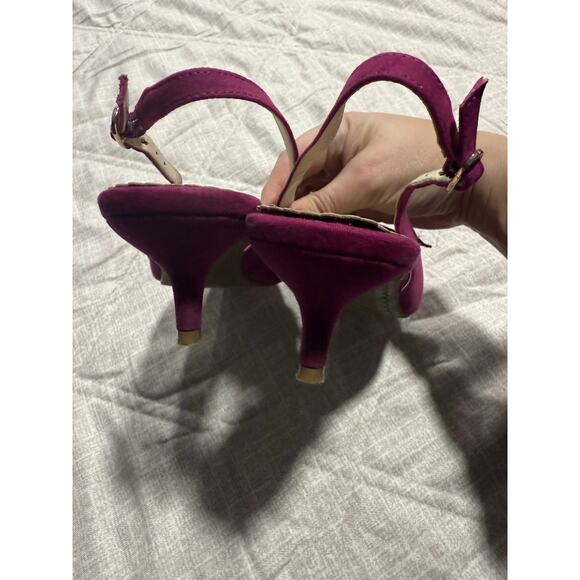 Charter Club Giavanna Slingback Kitten Heel Shoes F43114 Womens Size 9 M Orchid - Picture 8 of 8